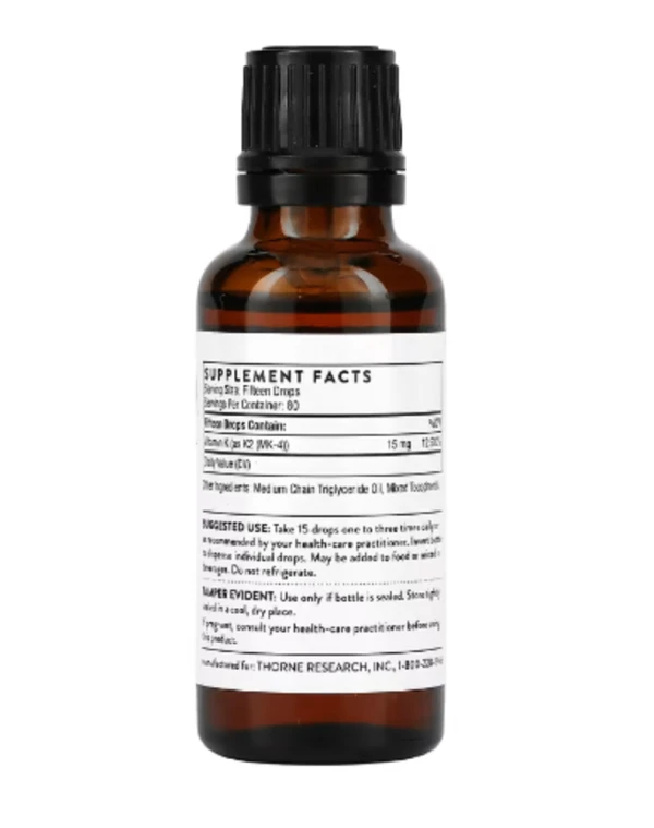 Thorne Research, Vitamin K2, 1 fl oz (30 ml)