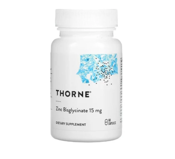 Thorne, Zinc Bisglycinate, 15 mg, 60 Capsules
