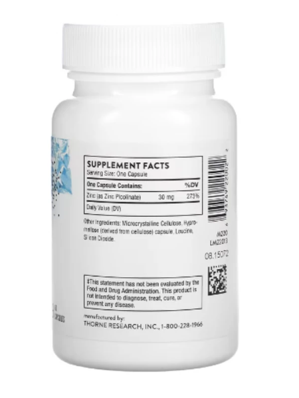 Thorne, Zinc Picolinate, 30 mg, 60 Capsules