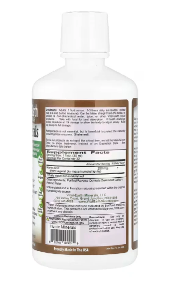 Vital Earth Minerals, Humic Minerals, 32 fl oz (946 ml)