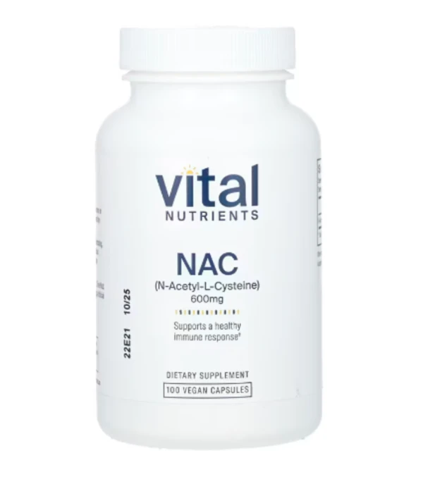 Vital Nutrients, NAC, 600 mg, 100 Vegetarian Capsules